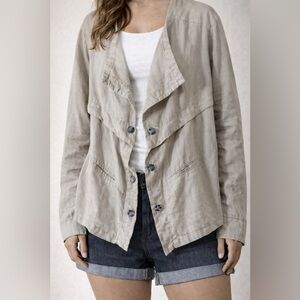 Sfera Tan Cream Linen Utility Jacket